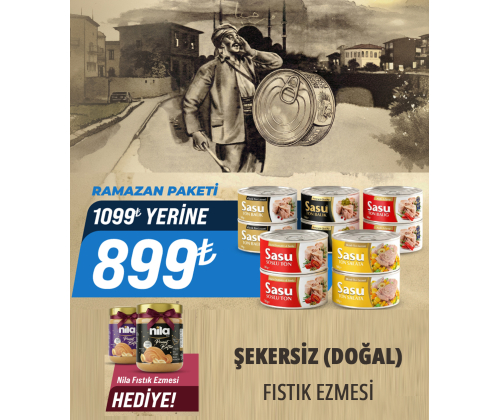 Sasu Ton Ramazan Özel Sepeti + Fıstık Ezmesi Şekersiz