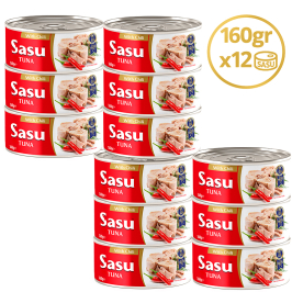 Sasu Acılı Ton Balığı 12x160 gr Bütün Dilim