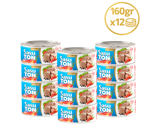 Sasu Blue Acılı Ton Balığı 12x160 gr İri Parça