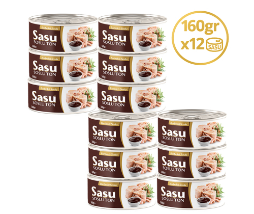 Sasu Barbekü Soslu Ton Balığı 12x160 gr Bütün Dilim