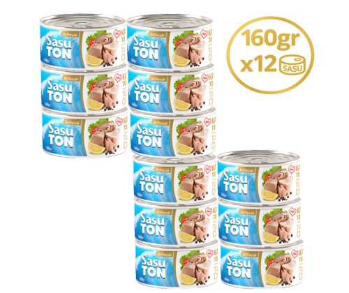 Sasu Blue Klasik Ton Balığı 12x160 gr İri Parça Sasu Blue Klasik Ton Balığı 12x160 gr İri Parça