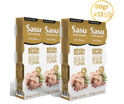 Sasu Klasik Ton Balığı 12x80 gr Bütün Dilim