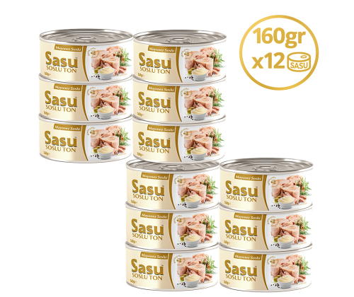 Sasu Mayonez Soslu Ton Balığı 12x160 gr İri Parça