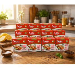Sasu Zeytinyağlı Somon Balığı 12x160 gr Sasu Zeytinyağlı Somon Balığı 12x160 gr
