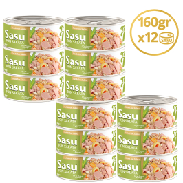 Sasu Tahıllı Ton Salata 12x160 gr İri Parça