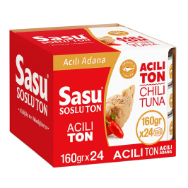 Sasu Acılı Ton Balığı 1 Koli 24x160 gr Bütün Dilim