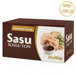 Sasu Barbekü Soslu Ton Balığı 1 Koli 24x160 gr Bütün Dilim
