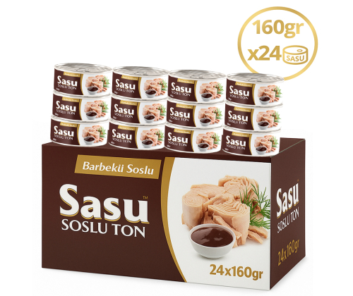 Sasu Barbekü Soslu Ton Balığı 1 Koli 24x160 gr Bütün Dilim Sasu Barbekü Soslu Ton Balığı 1 Koli 24x160 gr Bütün Dilim