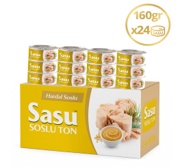Sasu Hardal Soslu Ton Balığı 1 Koli 24x160 gr İri Parça