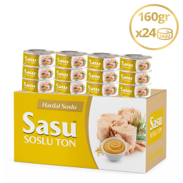 Sasu Hardal Soslu Ton Balığı 1 Koli 24x160 gr İri Parça Sasu Hardal Soslu Ton Balığı 1 Koli 24x160 gr İri Parça