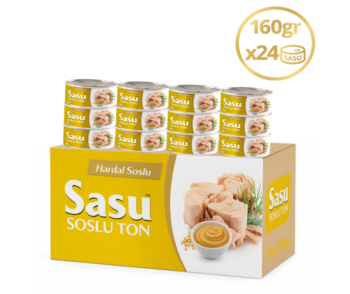 Sasu Hardal Soslu Ton Balığı 1 Koli 24x160 gr İri Parça Sasu Hardal Soslu Ton Balığı 1 Koli 24x160 gr İri Parça