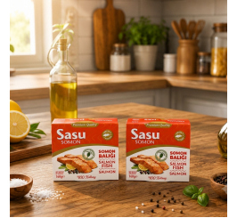 Sasu Zeytinyağlı Somon Balığı 2x160 gr Sasu Zeytinyağlı Somon Balığı 2x160 gr