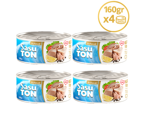 Sasu Blue Klasik Ton Balığı 4x160 gr İri Parça Sasu Blue Klasik Ton Balığı 4x160 gr İri Parça