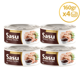 Sasu Barbekü Soslu Ton Balığı 4x160 gr Bütün Dilim