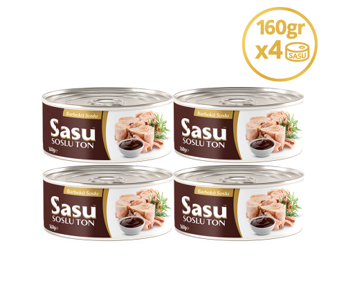 Sasu Barbekü Soslu Ton Balığı 4x160 gr Bütün Dilim Sasu Barbekü Soslu Ton Balığı 4x160 gr Bütün Dilim