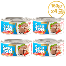 Sasu Blue Acılı Ton Balığı 4x160 gr İri Parça