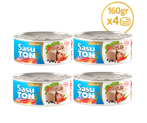 Sasu Blue Acılı Ton Balığı 4x160 gr İri Parça
