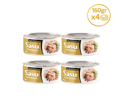 Sasu Klasik Ton Balığı 4x160 gr Bütün Dilim