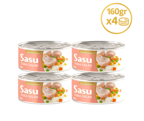 Sasu Basmati Pirinçli Ton Salata 4x160 gr İri Parça