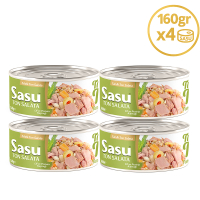 Sasu Tahıllı Ton Salata 4x160 gr İri Parça
