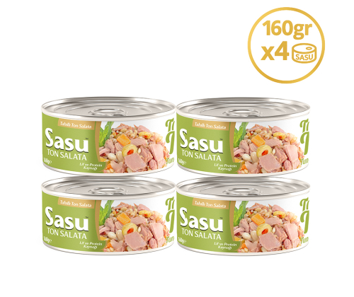 Sasu Tahıllı Ton Salata 4x160 gr İri Parça