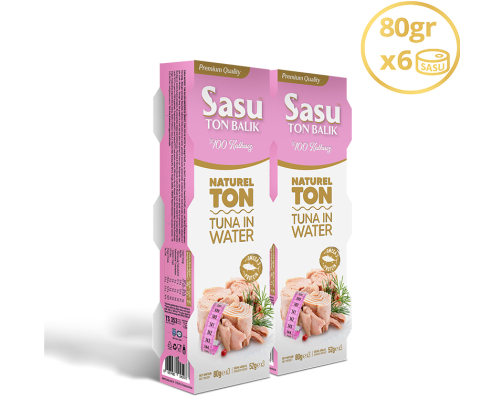 Sasu Light Suda Ton Balığı 6x80 gr Bütün Dilim