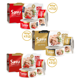 Sasu Acılı - Klasik - Kuru Domates Soslu Ton Balığı 2x160 gr