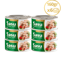 Sasu Akdeniz Usulü Ton Balığı 6x160 gr Bütün Dilim
