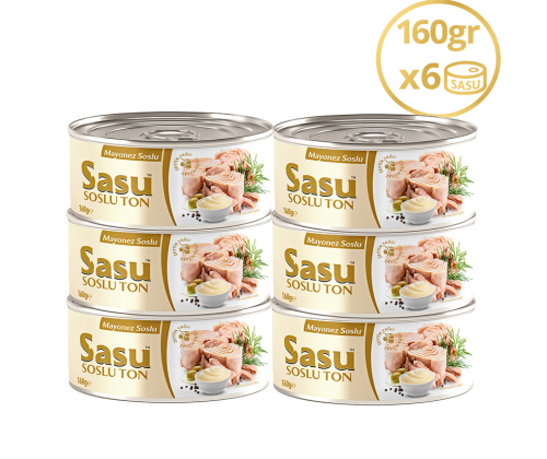 Sasu Mayonez Soslu Ton Balığı 6x160 gr İri Parça