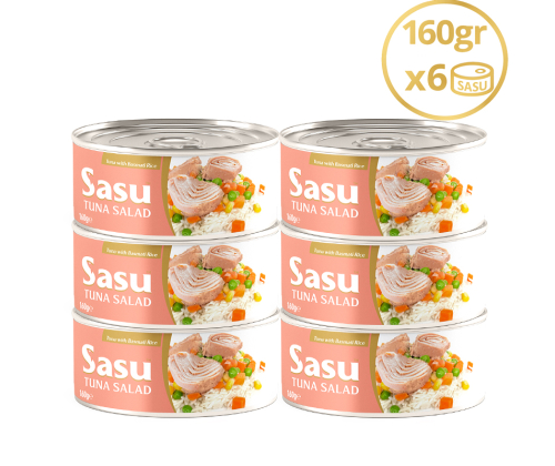 Sasu Basmati Pirinçli Ton Salata 6x160 gr İri Parça