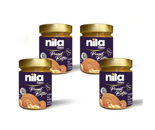 Sasu Nila Fıstık Ezmesi 4x300gr Şekersiz Naturel