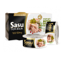 Sasu Zeytinyağlı Ton Balığı 2x160 gr Bütün Dilim