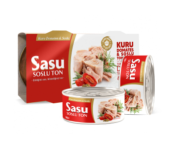 Sasu Kuru Domatesli & Soslu Ton Balığı 4x160 gr Bütün Dilim