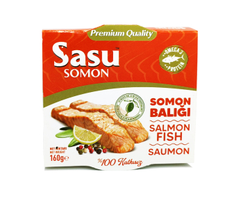 Sasu Zeytinyağlı Somon Balığı 160 gr Sasu Zeytinyağlı Somon Balığı 160 gr