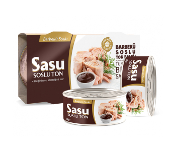 Sasu Barbekü Soslu Ton Balığı 4x160 gr Bütün Dilim Sasu Barbekü Soslu Ton Balığı 4x160 gr Bütün Dilim