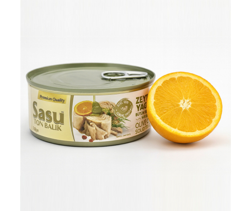 Sasu Zeytinyağlı Turunç Soslu Ton Balığı 160gr Bütün Dilim