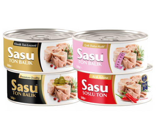 Sasu Klasik 6x160gr + Light 6x160gr + Zeytin Yağlı 6x160gr + Acılı 6x160gr