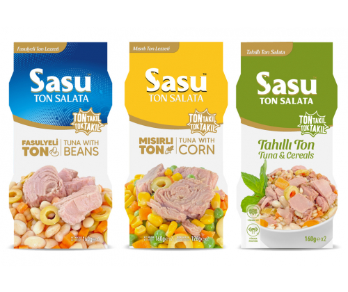 Mısırlı Ton Salata 2x160 g + Fasulyeli Ton Salata 2x160 g + Tahıllı Ton Salata 2x160 g