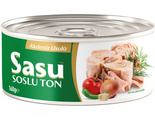 Sasu Akdeniz Usulü Ton Balığı 160 gr Bütün Dilim